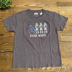 Disney Star Wars Darth Vader & Stormtroopers Embroidered Cotton T-shirt Sz XS